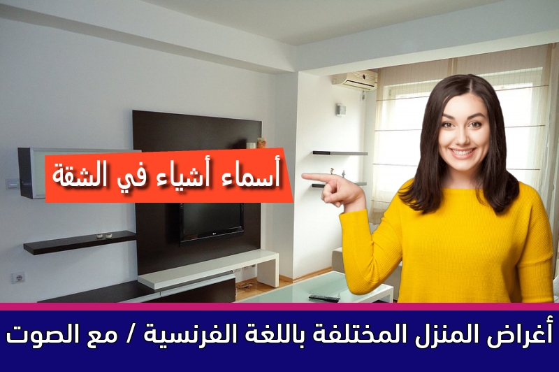 أغراض المنزل المختلفة باللغة الفرنسية / مع الصوت