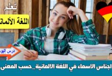 اجناس الاسماء في اللغة الالمانية_حسب المعنى