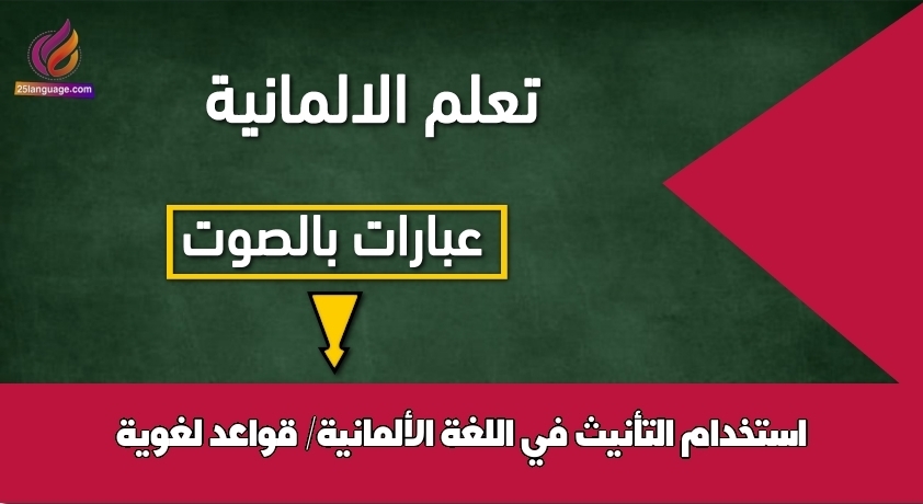 استخدام التأنيث في اللغة الألمانية/ قواعد لغوية