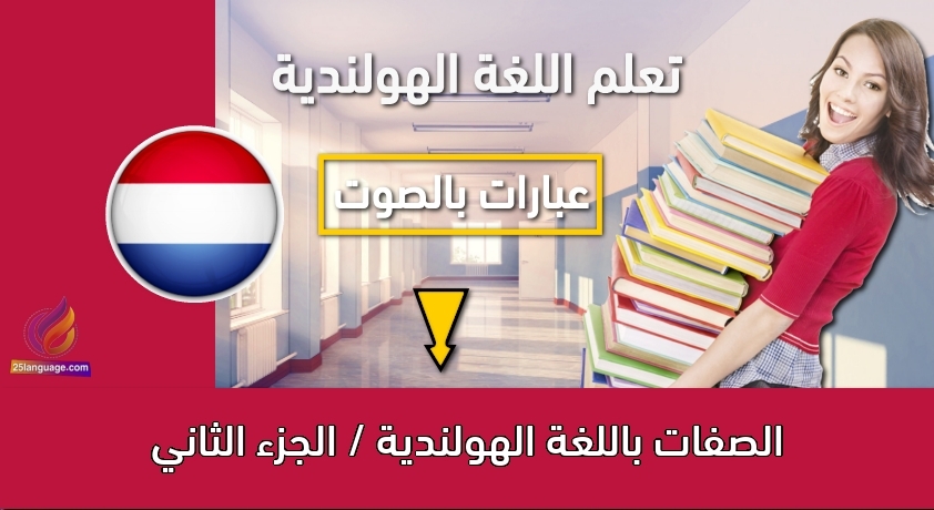 الصفات باللغة الهولندية / الجزء الثاني