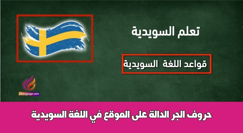 حروف الجر الدالة على الموقع في اللغة السويدية