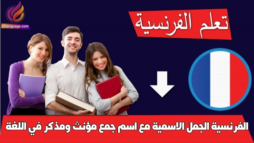 الجمل الاسمية مع اسم جمع مؤنث ومذكر في اللغة الفرنسية