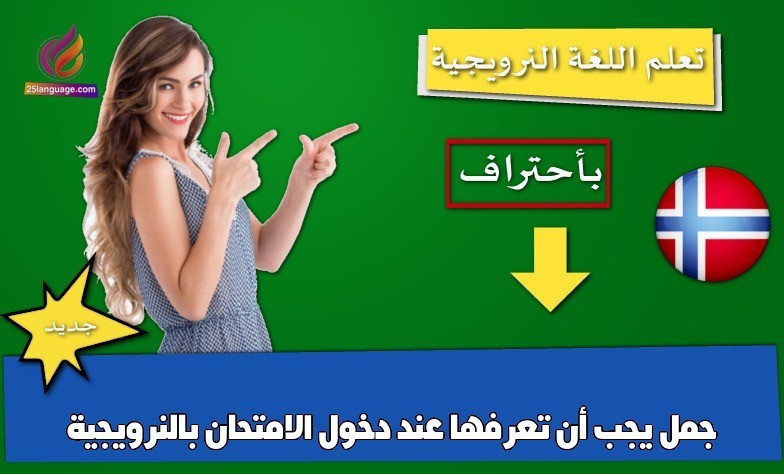 جمل يجب أن تعرفها عند دخول الامتحان بالنرويجية