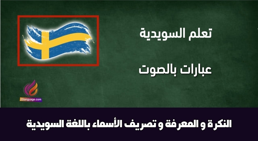النكرة و المعرفة و تصريف الأسماء باللغة السويدية