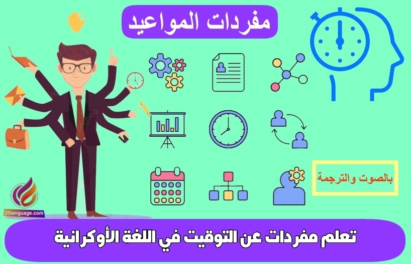 تعلم مفردات عن التوقيت في اللغة الأوكرانية